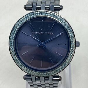Michael Kors Darci Watch Women 39mm Blue Pave Crystals MK3417 New Battery 6.25"
